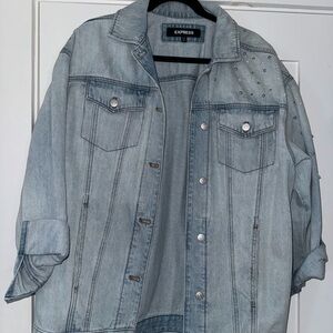 Express Light Blue Jean Jacket